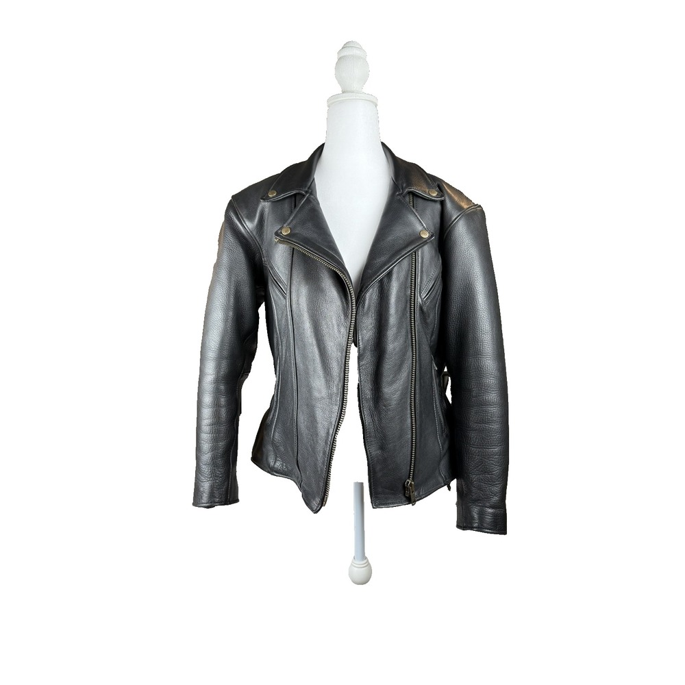 Fox Creek Leather Women's Fitted Motorcycle Jacket‎ Size M